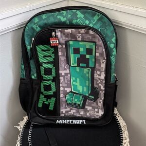 Bioworld Green and Black Minecraft Kids Backpack